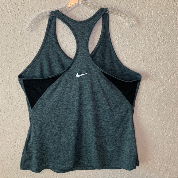 Nike Dri-Fit Gray Black Yoga Workout Running Training Racerback Top Wome… - Picture 5 of 11